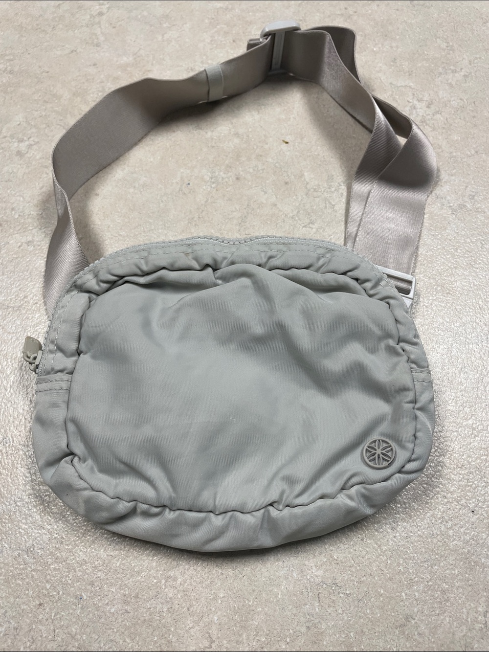 GAIAM Light Gray Crossbody Belt Bag